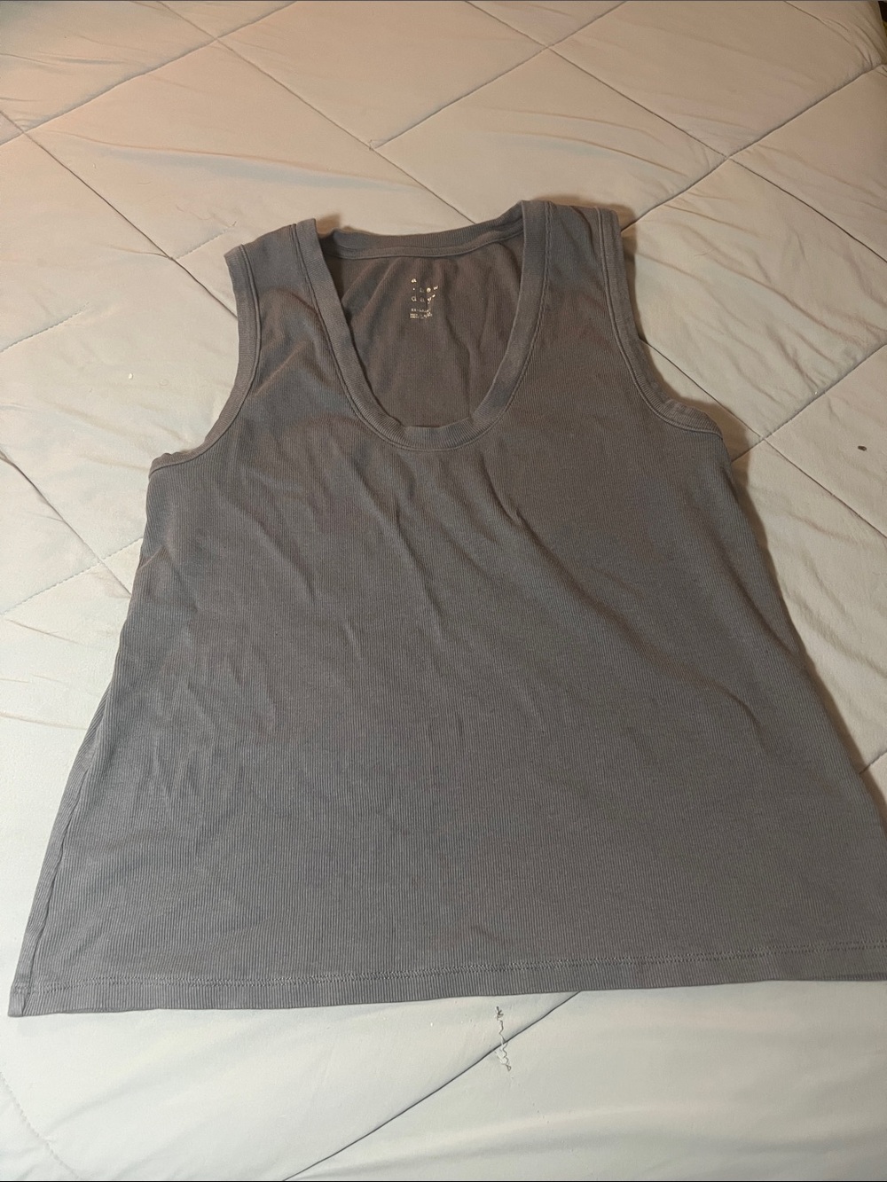 a new day Gray Scoop Neck Tank Top